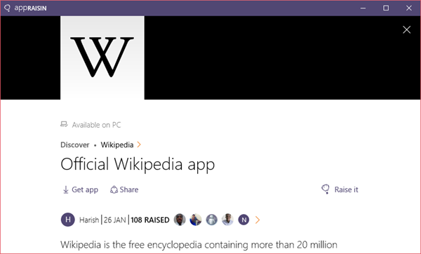 Wikipedia | AppRaisin